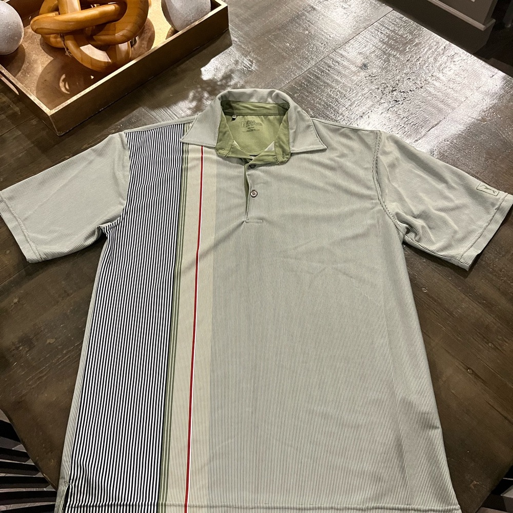 PGA Men's Striped Polo Shirt